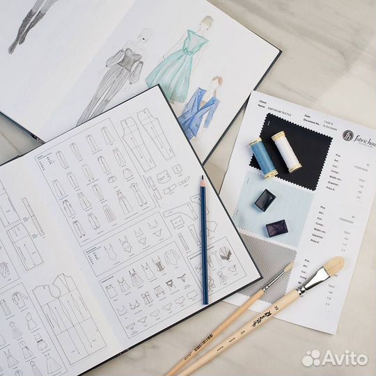Скетчбук для дизайнеров одежды и портных
