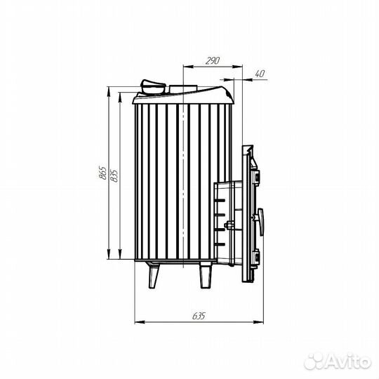 Печь Для Бани Атмосфера XL ктт ламели «Пироксенит»