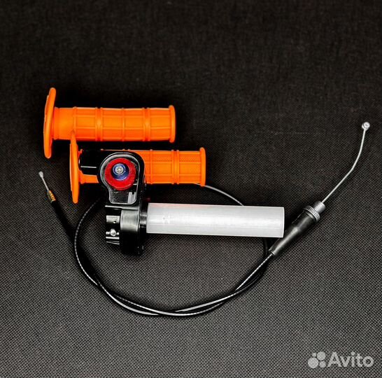Короткоходная ручка газа + тросик + грипсы