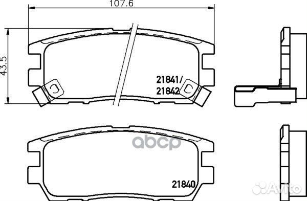 Колодки тормозные дисковые зад NP3002 NP300