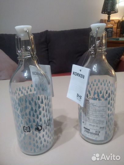 Бутылка с бугельной пробкой Икеа коркен. 0.5л