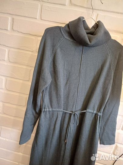 Платье женское вязаное трикотажное осеннее