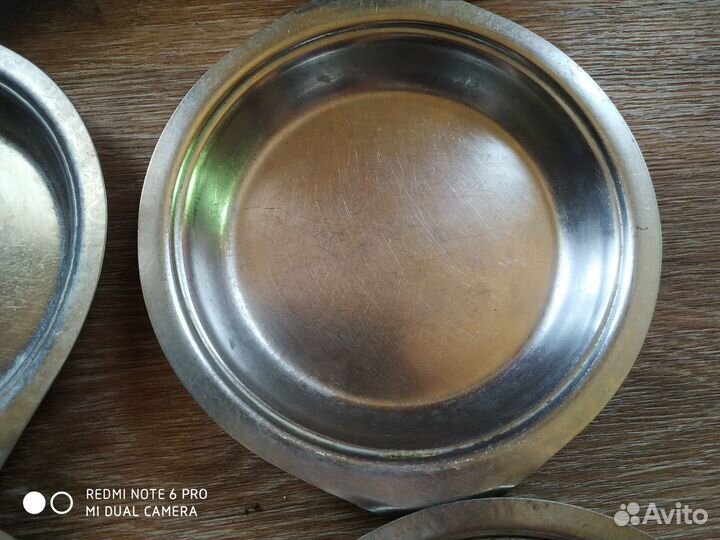 Тарелка нержавейка. Времён СССР. цена за шт