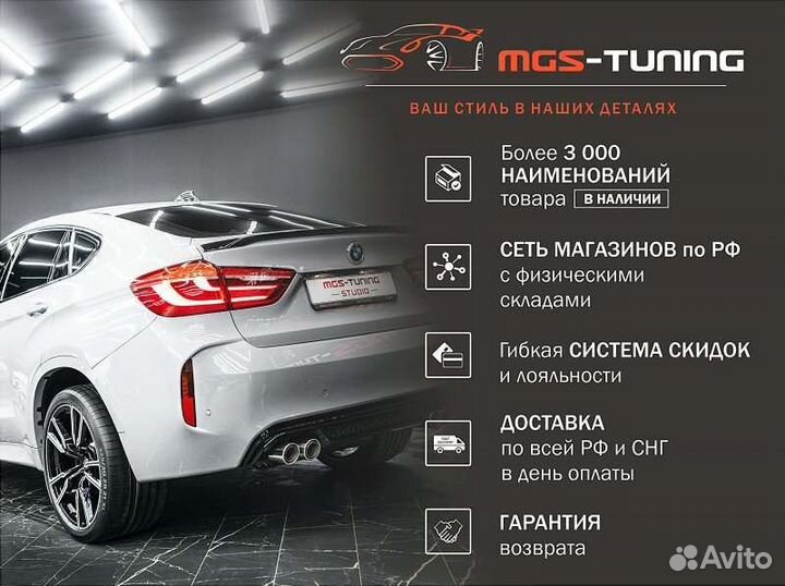 Крышки зеркал BMW X6 F16 в стиле X6M черный глянец