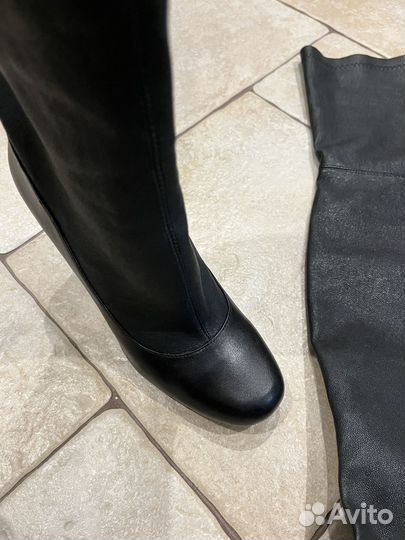 Сапоги ботфорты натуральная кожа 36 размер