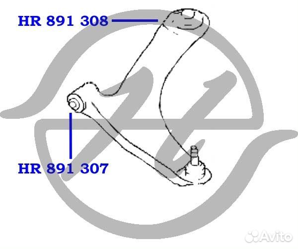 HR891308 Сайлентблок прав / лев перед