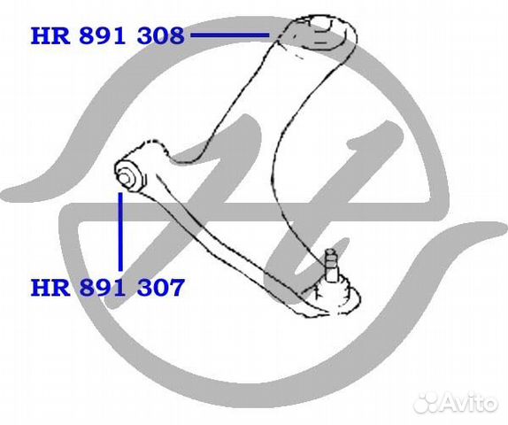 HR891308 Сайлентблок прав / лев перед