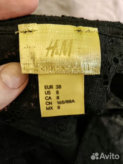 Черное кружевное платье Zara 44, Warehouse 46