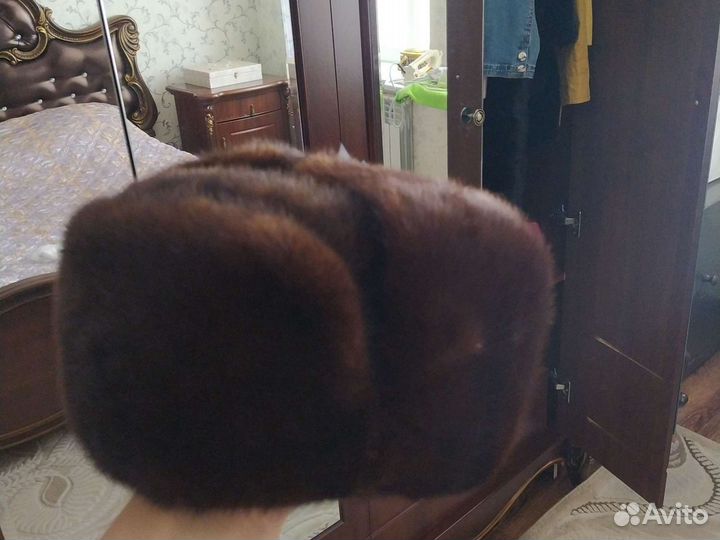 Норковая шапка мужская