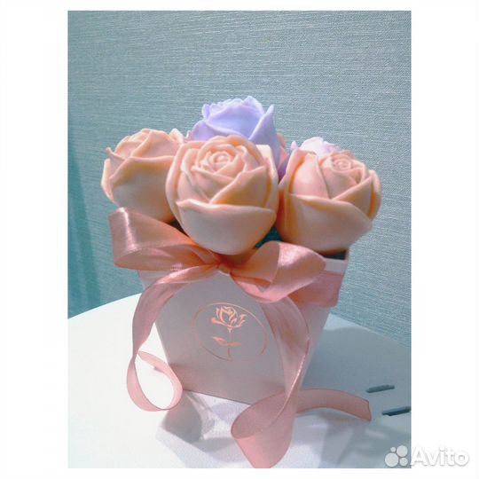 Букеты и наборы из мыльных роз ручной работы