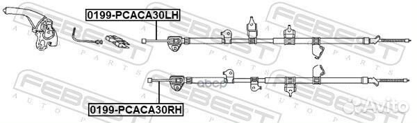 Трос ручного тормоза toyota RAV4 III лев. 0199