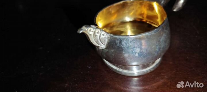 Серебрянный ковшик в эмали 84 пробы