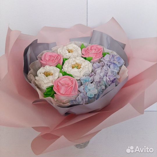 Букеты цветов из яблочного зефира