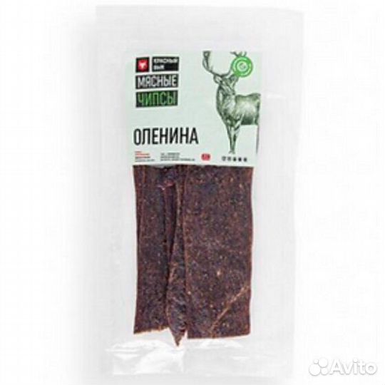 Мясные чипсы Красный Бык из Оленины 100г