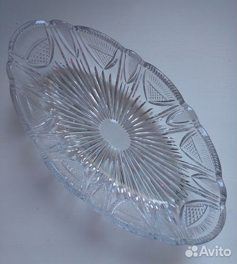 Салатник, ваза для фруктов настоящий хрусталь СССР
