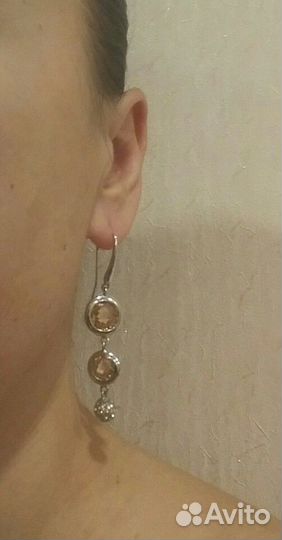 Серьги и цепь с подвеской