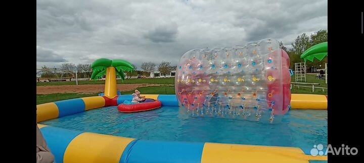 Детский надувной бассейн бу, роллер, лодочки