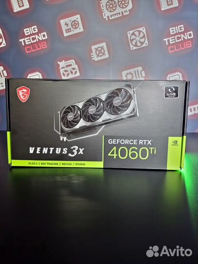 Видеокарта MSI RTX 4060ti ventus 3x