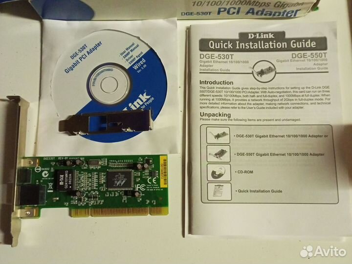 Сетевая карта pci D-link DGE-530