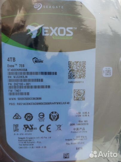 Жесткий диск Seagate ST4000NM000A 4Tb