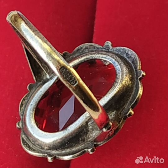 Кольцо Перстень СССР серебро 875 пробы звезда