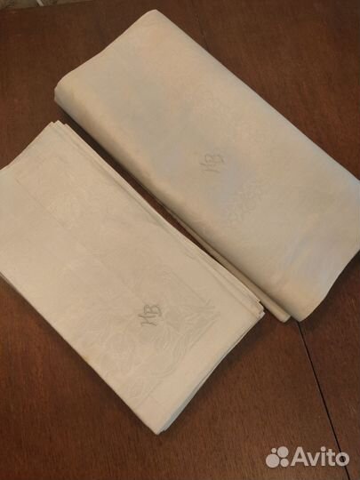 Скатерть льняная + 12 салфеток Германия