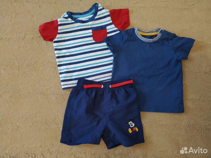 Пакет фирменных вещей для мальчика 68-74 см