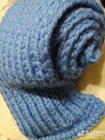 Шапка с шарфом женская
