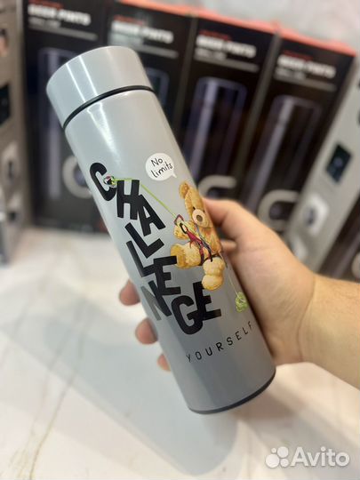 Термос с термометром