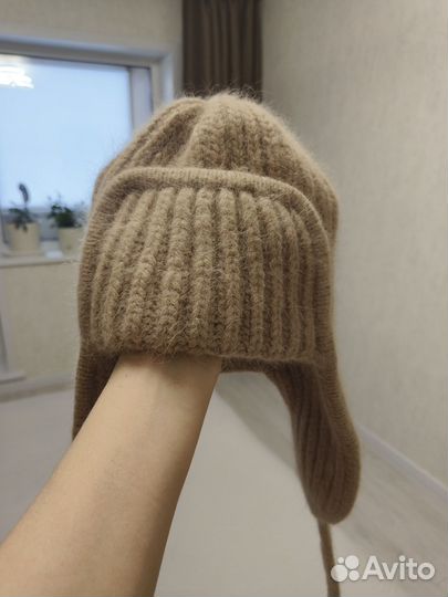 Шапка ушанка женская из шерсти норки