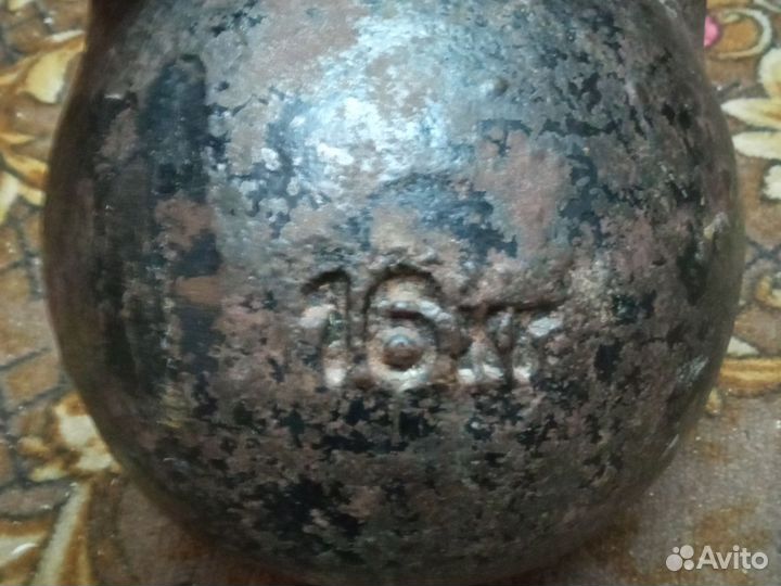 Гиря 16 кг, СССР, бу