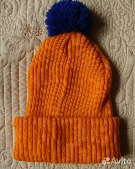 Шапка Angel Force с Бумбоном Оранж Мягкая Пушистая