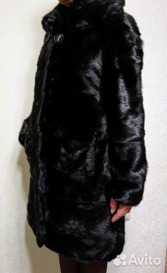 Шуба норковая с капюшоном 42 размера