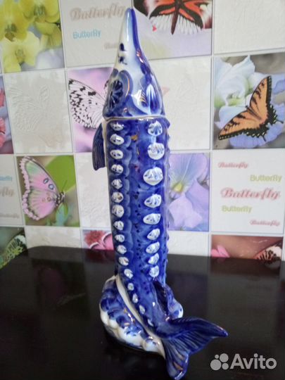 Бутылка под гжель (рыба)