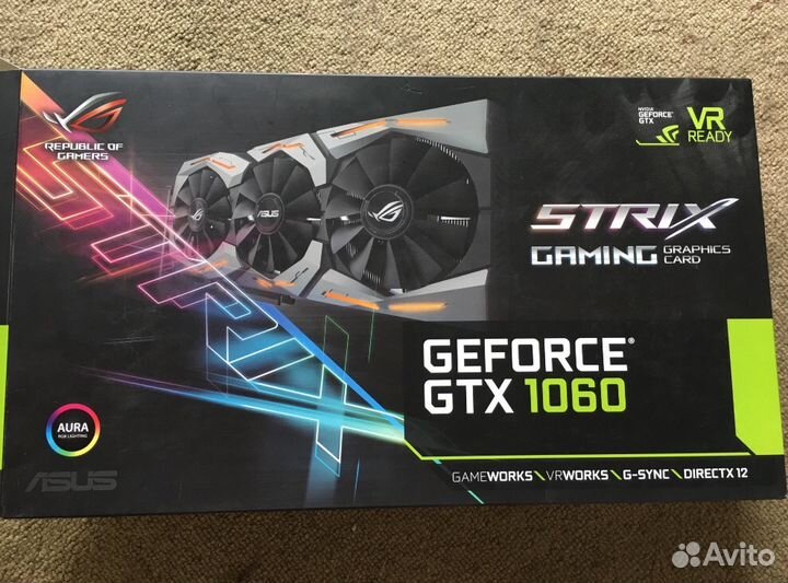 Asus geforce 1060 ROG strix 6 gb