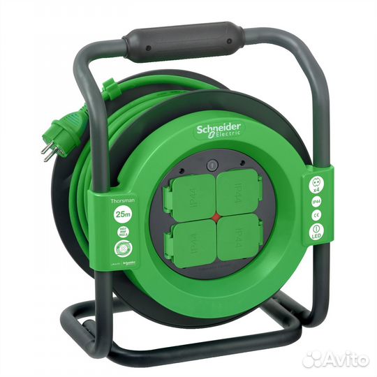 Удлинитель на катушке Schneider Electric 4-гнезда