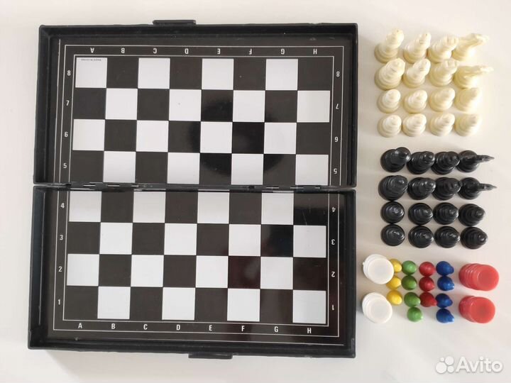 Шахматы шашки магнитные дорожные настольные игры