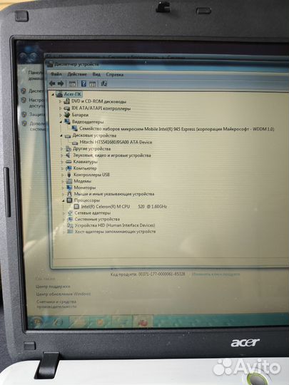 Ноутбук Acer aspire 5310 полностью рабочий