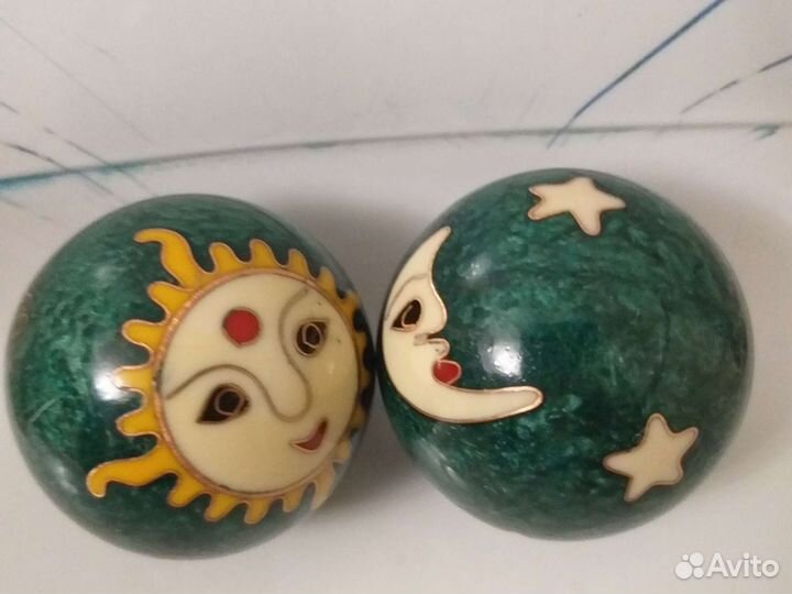 Нефритовые музыкальные шарики для рук. Антистресс