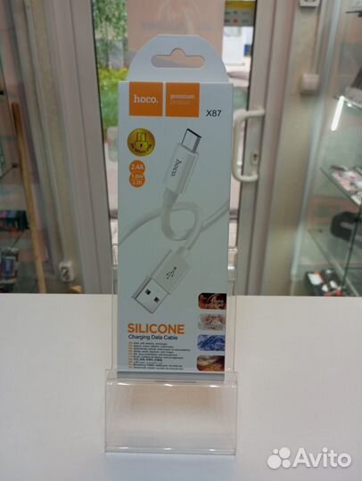 Кабель microusb Hoco X87 (2.4A,1m) white