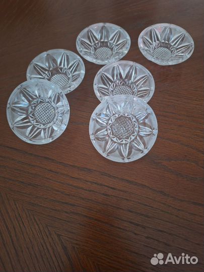 Набор розеток для варенья (6 шт.), хрусталь, СССР