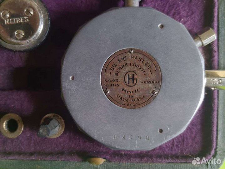 Антикварный часовой тахометр Hasler 1930 года