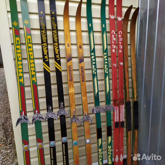 Беговые лыжи деревянные спортивные СССР б/у