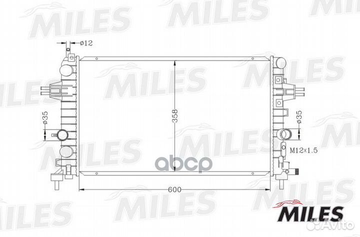 Радиатор opel astra H 1.6/1.8 04- acrm031 Miles