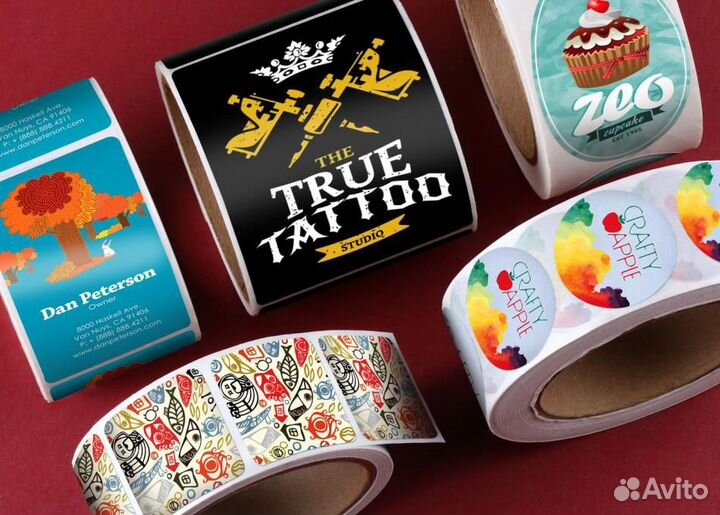 Изготовление этикеткок, стикеров, наклеек, бирок