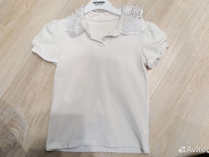 Блузки школьные, сарафан, жилет 134