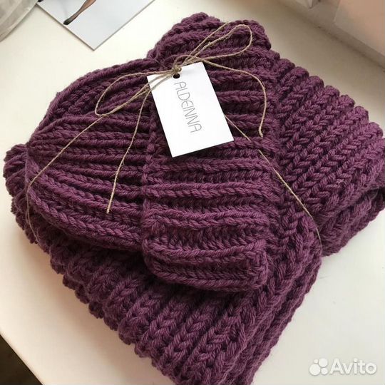 Комплект шапка и шарф женский