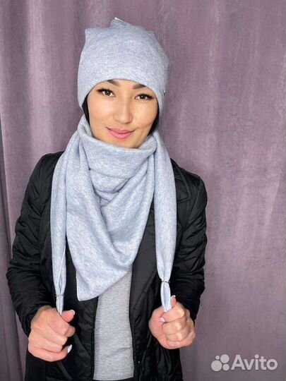 Шапка с косынкой