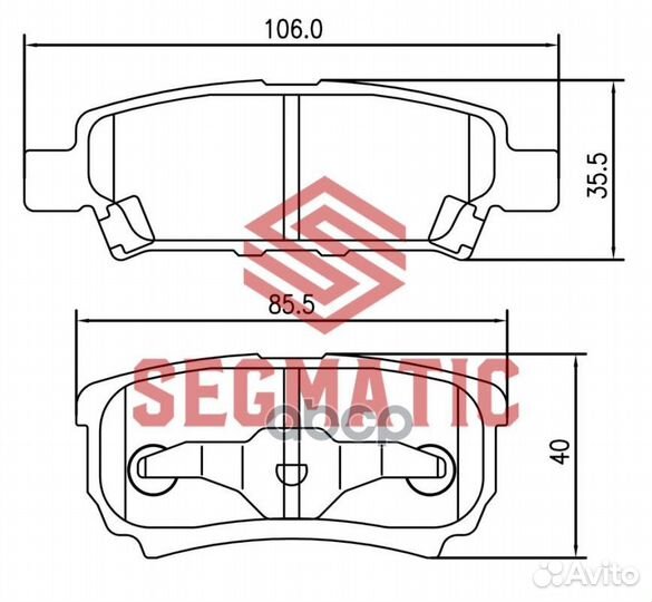 Колодка торм диск зад Mitsubishi Lancer 1.6 2003