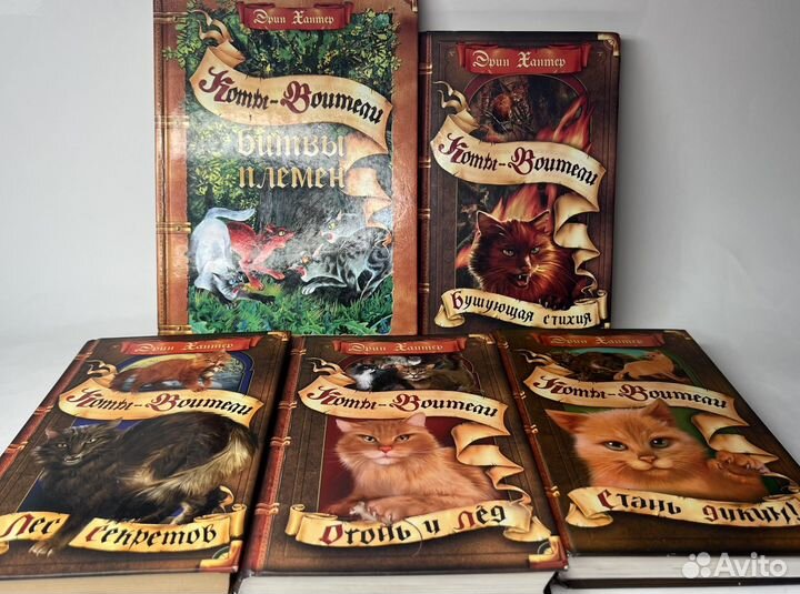 Эрин Хантер. Коты - Воители. 5 книг.цена за все